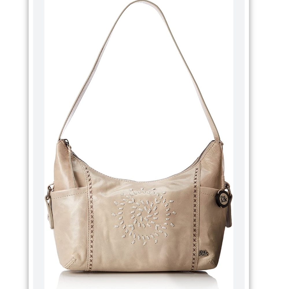 The Sak 100% Leather Hobo Bag in Beige color